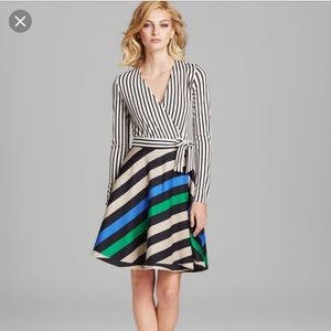 DVF striped Amelia dress